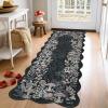 Garvee Scalloped Mushroom Rug 2’x6′ Hallway Runner, Cute Soft Floral Kitchen Rug, Non-Slip Farmhouse Washable Runner Rug for Entryway Bathroom Laundry Dorm Room, Brown(Scalloped Mushroom|black)