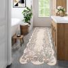Garvee Scalloped Mushroom Rug 2’x6′ Hallway Runner, Cute Soft Floral Kitchen Rug, Non-Slip Farmhouse Washable Runner Rug for Entryway Bathroom Laundry Dorm Room, Brown(Scalloped Mushroom|beige)
