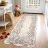 Garvee Scalloped Mushroom Rug 2’x6′ Hallway Runner, Cute Soft Floral Kitchen Rug, Non-Slip Farmhouse Washable Runner Rug for Entryway Bathroom Laundry Dorm Room, Brown(Scalloped Mushroom|beige)