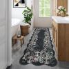 Garvee Scalloped Mushroom Rug 2’x6′ Hallway Runner, Cute Soft Floral Kitchen Rug, Non-Slip Farmhouse Washable Runner Rug for Entryway Bathroom Laundry Dorm Room, Brown(Scalloped Mushroom|black)