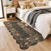 Garvee Scalloped Mushroom Rug 2’x6′ Hallway Runner, Cute Soft Floral Kitchen Rug, Non-Slip Farmhouse Washable Runner Rug for Entryway Bathroom Laundry Dorm Room, Brown(Scalloped Mushroom|brown)