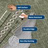 Garvee Scalloped Washable Rugs for Entryway 2×8 Runner Rug Non Slip Kitchen Rugs Indoor Modern Long Bathroom Rug Low Pile Stain Resistant Carpet for Bedroom Hallway Laundry Living Room 2’x8′ Dark Grey(Scalloped03|green)