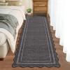 Garvee Scalloped Washable Rugs for Entryway 2×8 Runner Rug Non Slip Kitchen Rugs Indoor Modern Long Bathroom Rug Low Pile Stain Resistant Carpet for Bedroom Hallway Laundry Living Room 2’x8′ Dark Grey(Scalloped03|charcoal)