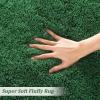 Garvee Soft Fluffy Runner Rug 2×8 for Hallway Bedside Long Runner Rug Non-Slip Tie-Dyed Plush Shag Runner Modern Solid Color Throw Carpet for Living Room Nursery Entryway Girls Kids Room, Green