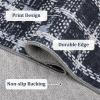 Garvee Washable 4×6 Area Rug Indoor Modern Geometric Checkered Print Bedroom Rugs Soft Non Slip Floor Carpet for Living Room Dining Room Kitchen Low Pile Untra Thin Rug for Nusery Playroom, Blue(Blue)