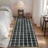 Garvee Washable 4×6 Area Rug Indoor Modern Geometric Checkered Print Bedroom Rugs Soft Non Slip Floor Carpet for Living Room Dining Room Kitchen Low Pile Untra Thin Rug for Nusery Playroom, Blue(Black)