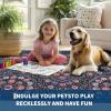 Garvee Washable Floral 5×7 Area Rugs for Living Room, Indoor Farmhouse Non Slip Girls Bedroom Rug, Ultra Soft Thin Large Carpet for Nursery Playroom, Stain Resistant Dining Room Rugs, Beige Pink(Floral|dark Blue)