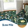 Garvee Washable Floral Rug 9x12ft Non Slip Living Room Rug, Area Rugs Vintage Distressed Soft Carpet for Bedroom, Dinning Room, Home Office(Green)