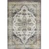 Garvee Washable Runner Rug 2×6 ft Non-Slip Non-Shedding Persian Hallway Runner, Stain Resistant Vintage Distressed Kitchen Mat Laundry Entryway Carpet Runner for Doorway Bedside, Grey