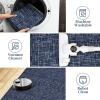 Garvee Washable Runner Rug for Hallway 2×6 Black Bathroom Rug Non Slip Non Shedding Modern Solid Color Floor Covering Stain Resistant Contemporary Accent Mats for Entryway Bedroom Kitchen(Solid Color|blue)