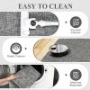 Garvee Washable Runner Rug for Hallway 2×6 Black Bathroom Rug Non Slip Non Shedding Modern Solid Color Floor Covering Stain Resistant Contemporary Accent Mats for Entryway Bedroom Kitchen(Solid Color|grey)