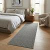 Garvee Washable Runner Rug for Hallway 2×6 Black Bathroom Rug Non Slip Non Shedding Modern Solid Color Floor Covering Stain Resistant Contemporary Accent Mats for Entryway Bedroom Kitchen(Solid Color|grey)