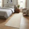 Garvee Washable Runner Rug for Hallway 2×6 Black Bathroom Rug Non Slip Non Shedding Modern Solid Color Floor Covering Stain Resistant Contemporary Accent Mats for Entryway Bedroom Kitchen(Solid Color|beige)