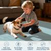 Garvee Washable Runner Rug for Hallway 2×6 Black Bathroom Rug Non Slip Non Shedding Modern Solid Color Floor Covering Stain Resistant Contemporary Accent Mats for Entryway Bedroom Kitchen(Modern|blue)