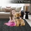 Garvee Washable Runner Rug for Hallway 2×6 Black Bathroom Rug Non Slip Non Shedding Modern Solid Color Floor Covering Stain Resistant Contemporary Accent Mats for Entryway Bedroom Kitchen(Solid Color|black)