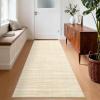 Garvee Washable Runner Rug for Hallway 2×6 Black Bathroom Rug Non Slip Non Shedding Modern Solid Color Floor Covering Stain Resistant Contemporary Accent Mats for Entryway Bedroom Kitchen(Modern|camel)