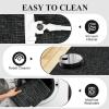 Garvee Washable Runner Rug for Hallway 2×6 Black Bathroom Rug Non Slip Non Shedding Modern Solid Color Floor Covering Stain Resistant Contemporary Accent Mats for Entryway Bedroom Kitchen(Solid Color|black)