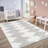 Garvee 10×13 Geometric Washable Rugs for Bedroom Minimalistic Striped Rug for Living Room Modern Office Carpet Non Slip Neutral Soft Nursery Rug Low Pile Large Farmhouse Rugs Green(Beige)