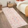 Garvee 10×13 ft Floral Medallion Area Rug for Living Room,Washable Boho Print Indoor Accent Carpet,Low-Pile,Non-Slip Soft Rug for Home Decoration In Entryway, Bedroom, Living Room,Office,Kitchen(Pink)(Pink)