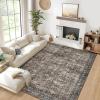 Garvee 2×6 Kitchen Runner Rug Machine Washable Area Rugs Vintage Distressed Door Mats with Non Slip Backing Non Shedding Low Pile Floor Cover Stain Resistant Carpet for Entryway Hallway, Red Brown(Vintage|brown)