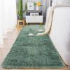 Garvee 2×6 Runner Rug for Hallway Non-Slip Stain Resistant Fluffy Nursery Rug Ultra Soft Shag Throw Carpet Solid Color Floor Carpet for Bedroom Bedside Kids Room Girls Room Home Decor, Mint Green