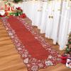 Garvee Red Christmas Runner Rug for Hallway 2×6 Non-Slip Kitchen Runner, Ultra-Soft Low Pile Scalloped Rug for Bedroom, Non-Shedding Thin Indoor Carpet for Laundry, Living Room(Christmas Border-red)