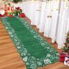 Garvee Red Christmas Runner Rug for Hallway 2×6 Non-Slip Kitchen Runner, Ultra-Soft Low Pile Scalloped Rug for Bedroom, Non-Shedding Thin Indoor Carpet for Laundry, Living Room(Christmas Border-green)