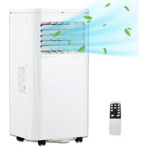 Garvee Portable Air Conditioner, 10000 BTU Portable AC Unit with Window kit, Pipe Cools, Remote up to 170 Sq. Ft for Home Office Dorms, White(10000BTU-NPLD3)
