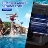 Garvee 1.1HP Pool Pump In/Above Ground Water Pump Single Speed, 800W/115V, 3962GPH & High Flow, Powerful Self Primming Swimming Pool Pumps with Filter Basket, Low Noise