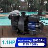 Garvee 1.1HP Pool Pump In/Above Ground Water Pump Single Speed, 800W/115V, 3962GPH & High Flow, Powerful Self Primming Swimming Pool Pumps with Filter Basket, Low Noise