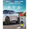 15 gal Gas Can, Heavy-Duty Gas Tank and Fuel Caddy with Manual Fuel Transfer Pump, Portable Fuel Tank on Wheels with 10 ft Hose for Lawn Mowers, Cars, Boats, ATVs, Home and Farm Use, Red(Grey 15 Gallon)