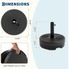 Garvee 4Pcs Patio Umbrella Base 220LB Capacity Heavy Weight Stand Umbrella Stand for 10-15FT Umbrellas, Water/Sand Filled, Clip-Locked Assembly, Umbrellas Holder for Outdoor Deck Poolside, Black(80LB Weight)