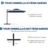 Garvee 4Pcs Patio Umbrella Base 220LB Capacity Heavy Weight Stand Umbrella Stand for 10-15FT Umbrellas, Water/Sand Filled, Clip-Locked Assembly, Umbrellas Holder for Outdoor Deck Poolside, Black(220LB Weight)