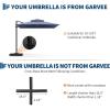 Garvee 4Pcs Patio Umbrella Base 220LB Capacity Heavy Weight Stand Umbrella Stand for 10-15FT Umbrellas, Water/Sand Filled, Clip-Locked Assembly, Umbrellas Holder for Outdoor Deck Poolside, Black(330LB Weight 4Pcs)