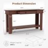 Garvee 54-Inch Long Console Table with Drawers, Wooden Rectangular Entryway Table w/Open Storage Shelf, Sofa Table Behind Couch, Farmhouse Entry Foyer Table for Entryway, Hallway, Living Room(Red Brown)