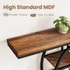 Garvee 55″ Entryway Table, 5-Tier Console Tables for Entryway, Industrial Narrow Sofa Tables with Storage for Living Room, Long Entry Hallway Couch Entrance Table with o-Shaped Metal Frame(Mix Brown)