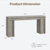 Garvee 70.9-Inch Entryway Table, Wooden Farmhouse Console Table, Thick Sofa Table Behind Couch Table, Long Console Tables for Entryway Living Room, Gray
