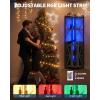 Garvee 72in Corner Wine Cabinet with Power Outlet, Industrial Wine Cabinet w/LED Strip&Glass Holder, 5-Tiers Liquor Cabinets Bar for Home, Small Space, Display Cabinets for, 12 Colors, Mesh Door(Black)