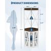 Garvee 72in Corner Wine Cabinet with Power Outlet, Industrial Wine Cabinet w/LED Strip&Glass Holder, 5-Tiers Liquor Cabinets Bar for Home, Small Space, Display Cabinets for, 12 Colors, Mesh Door(White)
