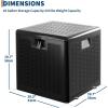 Garvee 80 gal Outdoor Storage Box, Large Waterproof Resin Deck Box Indoor Outdoor Use, Lockable UV Resistant Storage Bin for Patio, Garden, Cushions, Tools, Equipment, Black(Black)