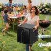 Garvee 80 gal Outdoor Storage Box, Large Waterproof Resin Deck Box Indoor Outdoor Use, Lockable UV Resistant Storage Bin for Patio, Garden, Cushions, Tools, Equipment, Black(Black)