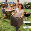 Garvee 80 gal Outdoor Storage Box, Large Waterproof Resin Deck Box Indoor Outdoor Use, Lockable UV Resistant Storage Bin for Patio, Garden, Cushions, Tools, Equipment, Black(Brown)