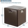 Garvee 80 gal Outdoor Storage Box, Large Waterproof Resin Deck Box Indoor Outdoor Use, Lockable UV Resistant Storage Bin for Patio, Garden, Cushions, Tools, Equipment, Black(Brown)