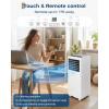 Garvee 8000 BTUs Portable Air Conditioner for 350Sq.Ft Max.Remote Control 48dB Portable AC Unit, Dehumidifier, Fan, Sleep, 24H Timer&Installation Kit, DOE Certified, Ceer 6.2,White Black(Black)