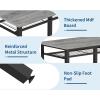 Garvee Farmhouse Kitchen Table Chairs Set for 4–47″ Modern Dining Table for 4 with Bench&Chairs,Storage Shelf&Metal Frame,Space-Saving Design for Dining Room/Kitchen/Apartment (Gray)(Grey)