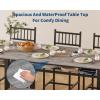 Garvee Farmhouse Kitchen Table Chairs Set for 4–47″ Modern Dining Table for 4 with Bench&Chairs,Storage Shelf&Metal Frame,Space-Saving Design for Dining Room/Kitchen/Apartment (Gray)(Grey)