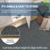 Garvee Modern Bordered Rugs for Living Room 8×10 Washable Rug Large Non Slip Low Pile Soft Carpet Foldable Non-Shedding Woven Printed Floor Cover for Bedroom Playroom Nursery Office Dorm Jute(Charcoal)