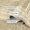 Garvee Modern Bordered Rugs for Living Room 8×10 Washable Rug Large Non Slip Low Pile Soft Carpet Foldable Non-Shedding Woven Printed Floor Cover for Bedroom Playroom Nursery Office Dorm Jute(Camel)