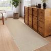 Garvee Modern Bordered Rugs for Living Room 8×10 Washable Rug Large Non Slip Low Pile Soft Carpet Foldable Non-Shedding Woven Printed Floor Cover for Bedroom Playroom Nursery Office Dorm Jute(Tan)