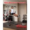 Garvee Pull Up Bar Free Standing Workout Equipment, Power Tower Dip Station for Home Gym, 450LBS Weight Capacity Strength Training Fitness Equipment